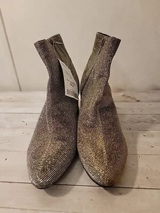 Nuevo Botín UNISA UNCAYTEA Para Mujer Dorado Brillante Cremallera Lateral 7.5 M - Imagen 1 de 9
