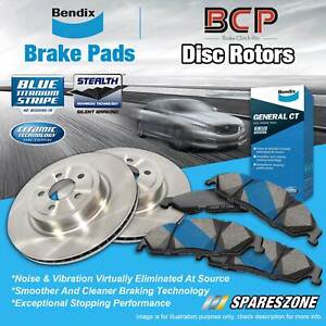 Front Disc Rotors + Bendix Brake Pads for Holden Commodore VE 3.0L 3.6L