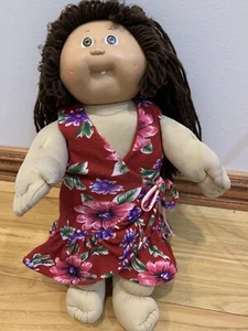 Se adapta a 16” 17” 18” PARCHE DE REPOLLO NIÑOS NIÑAS MUÑECA ROPA Primavera Floral Vestido Solo - Imagen 1 de 2