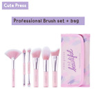 6 Pieces Professional Makeup Brush Kit Set with Brush Bag Beautiful Cute Press