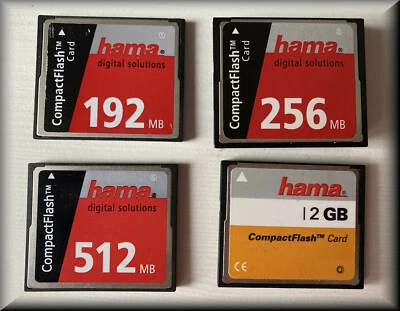 HAMA Compact Flash CF 128MB 192MB 256MB 512MB 1GB 2GB 4GB mit Schutzhülle - Image 1 of 2