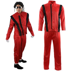 ADULT KING OF POP COSTUME 1980'S FANCY DRESS POP STAR MENS SUPERSTAR JACKO ICON - Picture 1 of 6