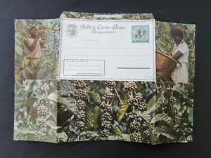 Angola Portugal Coffee harvest Breadfruit Fruit stationery aerogram 1965 - Picture 1 of 2