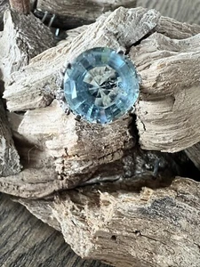 Antique aquamarine Ring 18k Gold - Picture 1 of 8