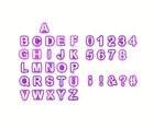 4opcs Tiny Tiny Purple Purpie Alphabet Fputpe Number Cutter Set, Diybaking Tool