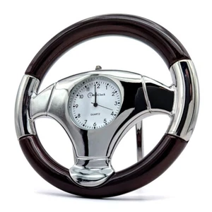 Race Car Vintage Style Automobile Desk Mini Clock - Die-Cast, Collectible Gift - Picture 1 of 7