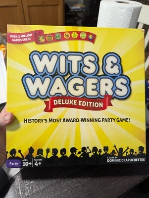 WITS & WAGERS DELUXE Edición Deluxe Juego de Fiesta 100% COMPLETO 2015 GANADOR DEL PREMIO Foto 1 de 4