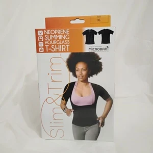 Slimming Slim & Trim hourglass Body Shaping Neoprene T-shirt Size XL W/Microban - Picture 1 of 4