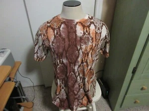 Snakeskin print T-shirt new wot - Picture 1 of 4