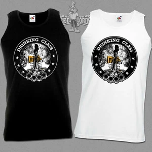 DRINKING CLASS Tank Top Neu S-3XL Wifebeater Oi Punk Working Class Skinhead Beer - Picture 1 of 8