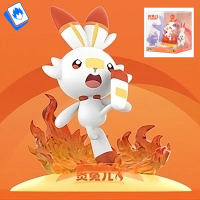 Action Figure Pokémon Scorbunny 10cm STATUA DA COLLEZIONE Anime - Immagine 1 di 4