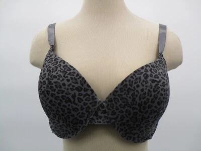 Sujetador para mujer Sears Transform 42DD gris lepardo forrado con aros UW suave cómodo Foto 1 de 4