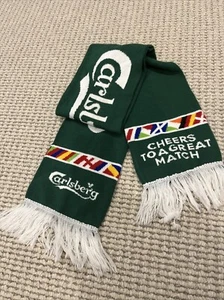 Winter Scarf Carlsberg scarf, Green, 'Cheers To A Great Match' Scarf 140cm - Picture 1 of 3