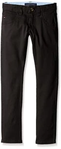 Tommy Hilfiger Boys' 5 Pocket Trent Twill Pant Big Boys 12 Tommy Black - Picture 1 of 3