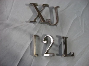 Jaguar XJ12 L S2 REAR Trunk deck LID chrome XJ12 L METAL OEM 5 Emblems lettering - Bild 1 von 2