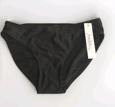 Nuevo Nicole Miller Studio Scoop Bikini Traje de Baño Parte Inferior Talla S Negro Playa Nadar  Foto 1 de 4