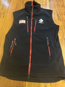 Ralph Lauren RLX Golf Fleece Vest Mens USA Flag Medium - Picture 1 of 4