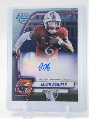 JALON DANIELS 2024 BOWMAN UNIVERSITY CHROME AUTOGRAPH #PA-JDN AUTO Q5818 - Image 1 of 2