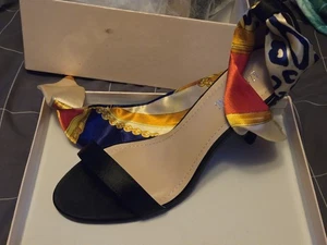 Azalea Wang Ribbon Tie Ankle Strap Heel Shoes - Size 10 - Picture 1 of 24