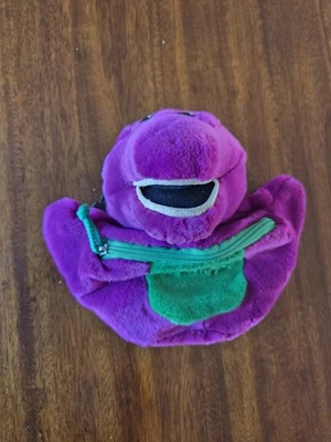 Vintage Plush Barney Fannie Pack- Adult Kids Purple Dinosaur TV Cartoon  - Image 1 of 4