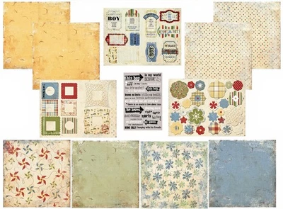 Daisy D's CHASING BUTTERFLIES COLLECTION 12x12 Papeles Etiquetas Marcos Flores Rubíes Foto 1 de 4