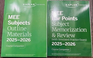 📚🆕⚖️ *NEW* 2025~2026 Kaplan Bar MEE Bar Points Subject Memo & Rev (2 Vol)❤️✅ - Bild 1 von 8