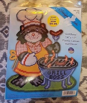 Design Works Plastic Canvas Grill Boss Kit Wall Decor DIY 14x17      Q6 - Image 1 of 4