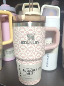 New Stanley cup The Quencher H2.0 Flowstate Tumbler 20 OZ Peach Whip Sunflower - Picture 1 of 12