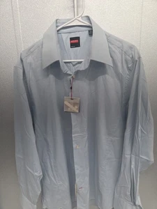 NWT Report Collection Modern Fit Button Front Dress Shirt Mens L 16 32/33 - Picture 1 of 5