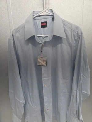 NWT Report Collection Modern Fit Button Front Dress Shirt Mens L 16 32/33 - Image 1 of 4