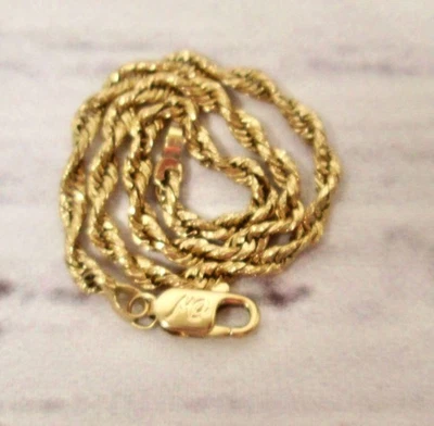 Brazalete Cadena Cuerda Oro 14K 7.5" 2.7 mm Cierre Langosta Textura Brillante Brillante MA Foto 1 de 4