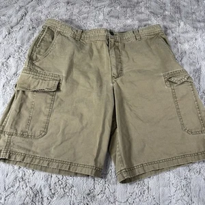 Izod Mens Cargo Shorts 38 Long Khaki Tan Utility Military Outdoors Travel Hiking - Picture 1 of 12