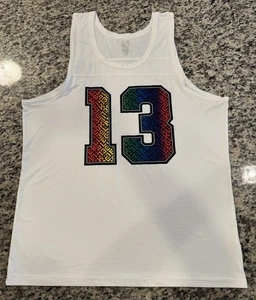 Cellblock 13 Medium Herren Gay Pride Weiß Tank Top Pre-loved  - Bild 1 von 7