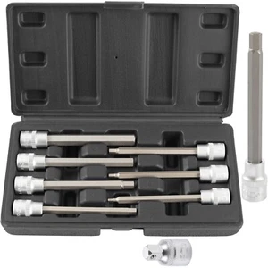STECKSCHLÜSSEL SATZ INNEN-SECHSKANT 3/8 ZOLL NÜSSE FÜR INBUS SCHRAUBEN + ADAPTER - Bild 1 von 3