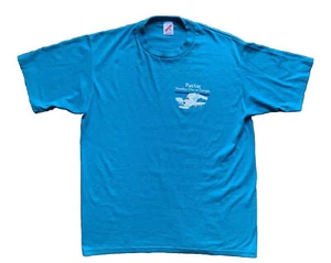 Camiseta De Colección PanAm Número Uno a Europa Jerzees Azul Hecha en EE. UU. Para Hombres L - Imagen 1 de 6