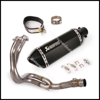 For Kawasaki Ninja 650 2012-2022 Z650RS Exhaust Tips Black Header Pipe System - Image 1 of 4