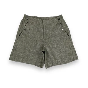 Pantaloncini Athleta donna 10 (30x6) lino verde Voyager abbigliamento attivo tempo libero - Foto 1 di 16