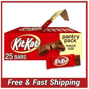 KIT KAT Milk Chocolate Wafer Snack Size, Candy Pantry Pack, 12.25 oz (25 Pieces - Picture 1 of 7
