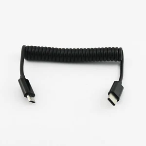 USB 3.1 Type C Male To Micro 5 Pin Male Spiral Coiled Data Sync Charger Cable 1M - Picture 1 of 9