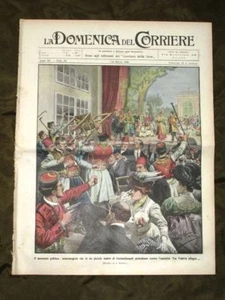La Domenica del Corriere 7 Marzo 1909 Teatro Costantinopoli Tragedia Tram Posta - Picture 1 of 1