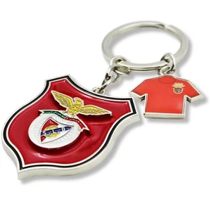 Official Benfica Keychain with Club Crest and Red Jersey Charm - Picture 1 of 2