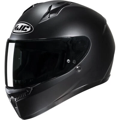 Motorrad Helm XXS - HJC C10 Solid Integralhelm - schwarz matt