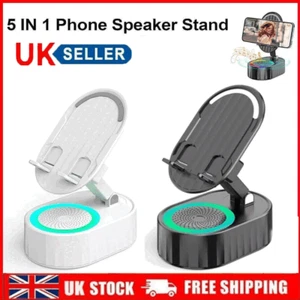 Induction Bracket Speaker, 5 in 1 Cell Phone Stand with Power Bank KH - Picture 1 of 13