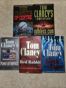 5x Tom Clancy books Op Centre / Ruthless / Impact / Rabbit / Tiger (Paperbacks) - Picture 1 of 5