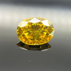 Piedra de moissanita suelta ovalada VVS1 4x6 ~ 10x14 mm amarilla con certificado GRA - Imagen 1 de 7