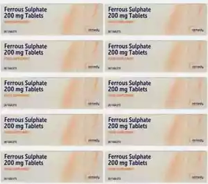10 x Ferrous 200mg - Iron Tablets - 28 Tablets | Anemia | - Picture 1 of 3