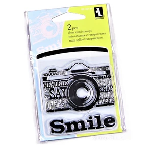 EK Success INKADINKADO Clear Stamps CAMERA - Travel Vacation Cling Stamps - Picture 1 of 1