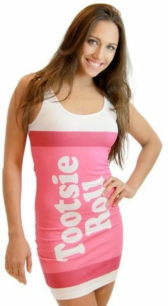 Juniors Tootsie Roll Rollos de Frutas Caramelo Cereza Rosa Disfraz Vestido Tanque Foto 1 de 1