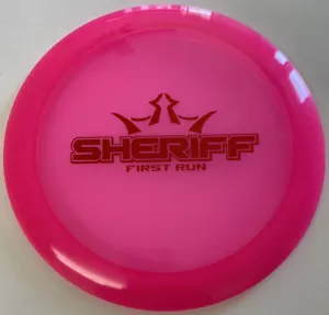 Dynamic Discs Lucid Sheriff First Run Disc Golf Pink NEW Rare Distance Driver - Picture 1 of 1