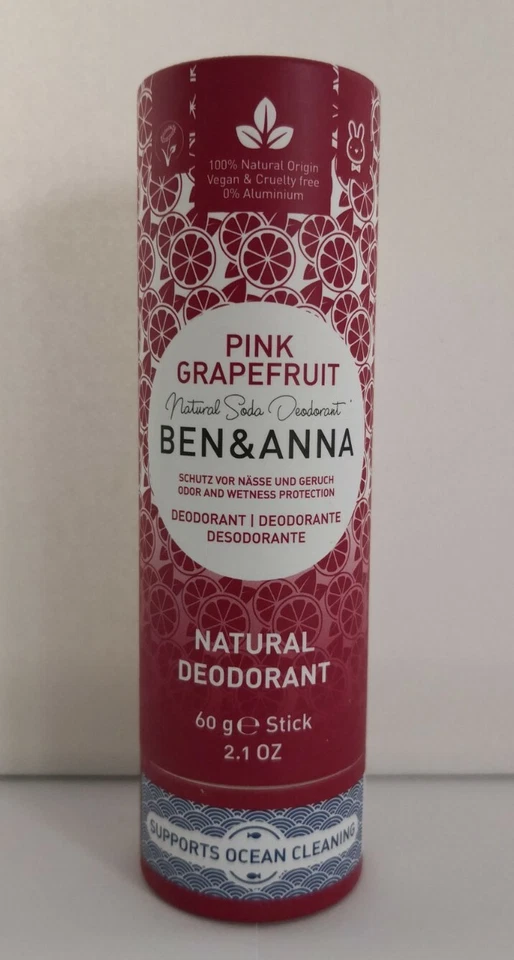Ben&Anna Naturel Soda Deodorant Stick Papertube Pink Grapefruit NEU - Bild 1 von 1